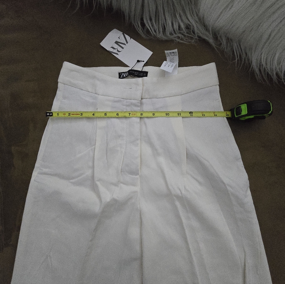 Zara Cream Pleated Trousers - Picture 10 of 11